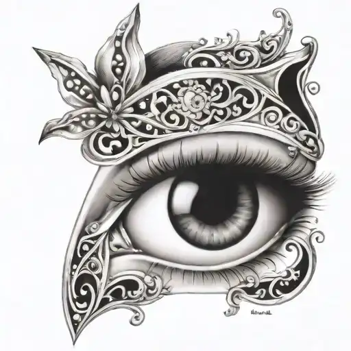Gypsy eye diamond tattoo design idea