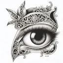 Gypsy eye diamond tattoo design idea