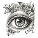 Gypsy eye diamond tattoo design idea