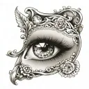 Gypsy eye diamond tattoo design idea