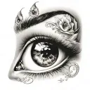 Gypsy eye diamond tattoo design idea