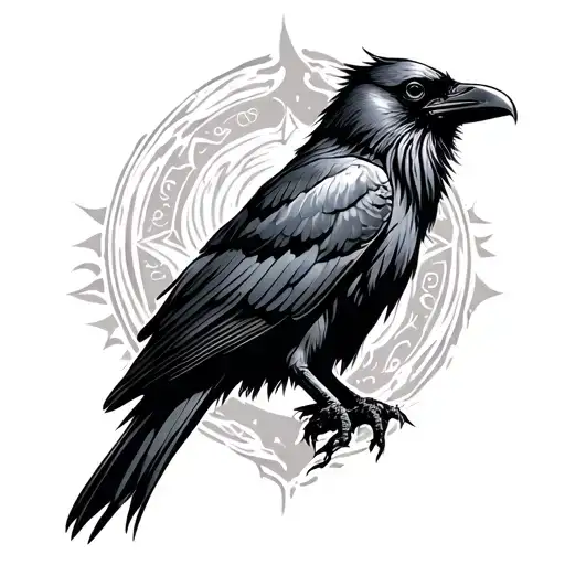 Odin Raven tattoo design idea