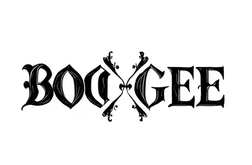 "(BOO~GEE)" tattoo design idea