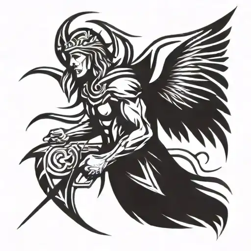Michael the Archangel tattoo design idea