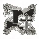 crosses, bible verse, roman numeral, clouds surrounding, family  tattoo design idea