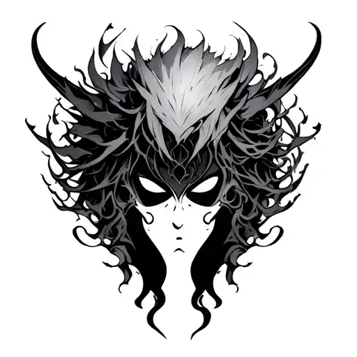 ichigo hollow mask tattoo design idea