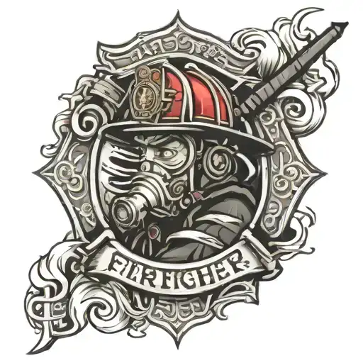 firefighter son date of birth  tattoo design idea