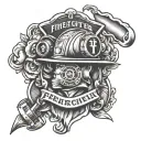 firefighter son date of birth  tattoo design idea