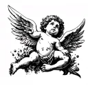 cherub detonating tnt tattoo design idea
