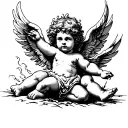 cherub detonating tnt tattoo design idea
