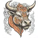 bull head tattoo design idea