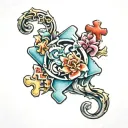 puzzle piece tattoo design idea