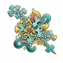 puzzle piece tattoo design idea