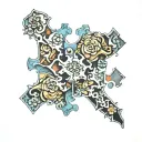 puzzle piece tattoo design idea