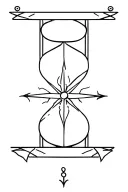 hourglass compass anchor  tattoo design idea