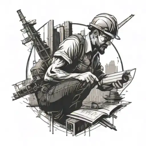 civil engineer tattoo design idea