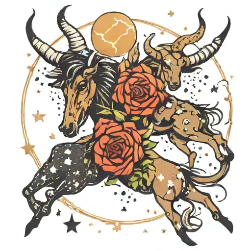 gemini aries taurus constellation tattoo design idea