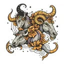 gemini aries taurus constellation tattoo design idea