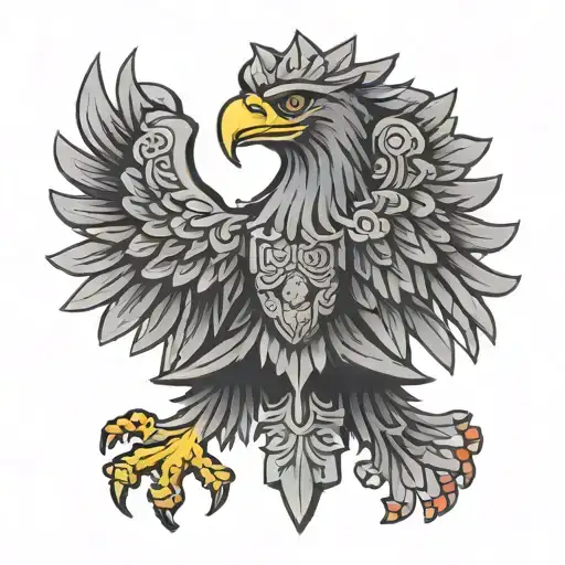 polish eagle tattoo design idea