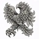 polish eagle tattoo design idea