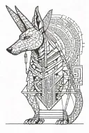 Anubis holding a scale tattoo design idea