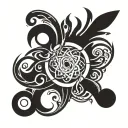 react to sickness symbol tattoo design idea