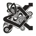 react to sickness symbol tattoo design idea