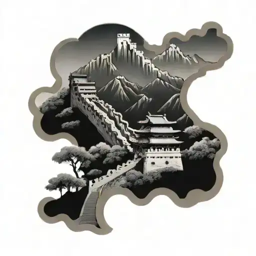 Great Wall Of China tattoo design idea