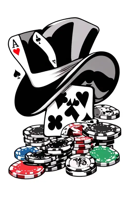 gambling themed tattoo tattoo design idea