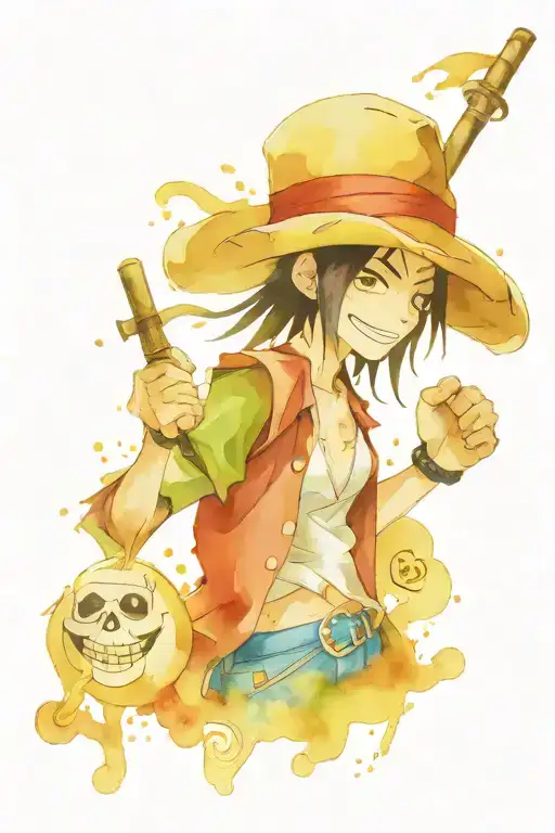 straw hat pirates tattoo design idea
