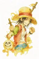 straw hat pirates tattoo design idea