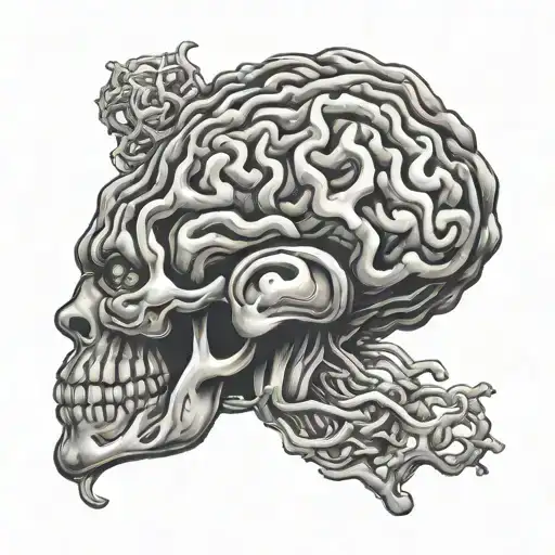 adhd brain tattoo design idea