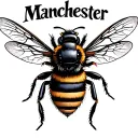 "Manchester" bee tattoo design idea