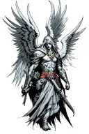 archangel warrior tattoo design idea