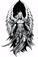 archangel warrior tattoo design idea