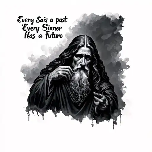 every Saint has a past every sinner has a future tattoo design idea