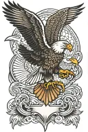 eagle soaring tattoo design idea