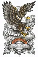 eagle soaring tattoo design idea