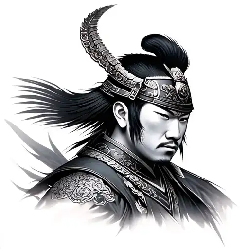Chinese Warrior tattoo design idea
