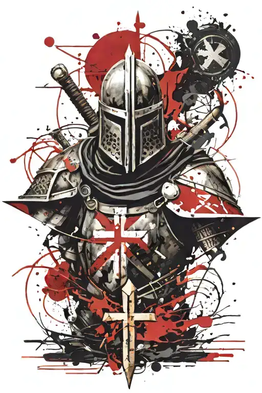 knights templar tattoo design idea