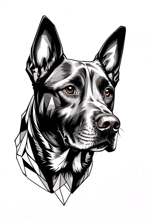 labrador dog tattoo design idea