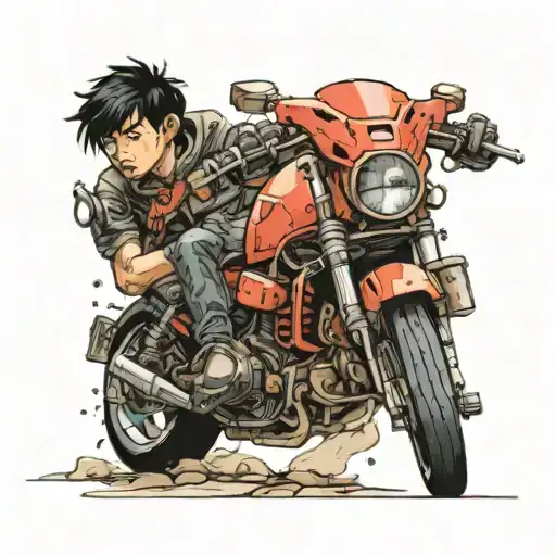 Akira Motorcycle Kaneda Akira anime tattoo design idea
