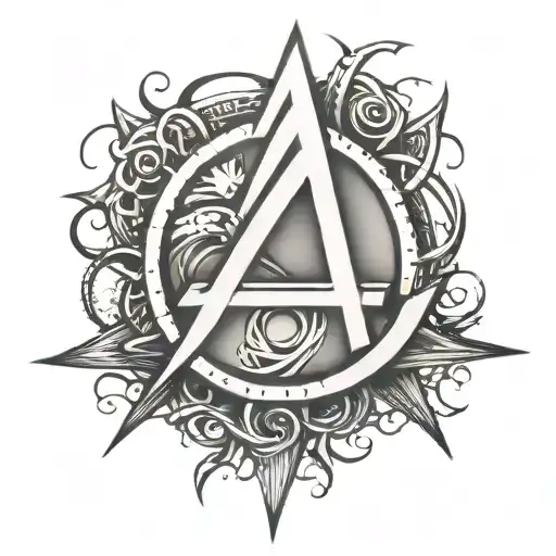 anarchy symbol tattoo design idea