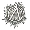anarchy symbol tattoo design idea