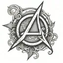 anarchy symbol tattoo design idea