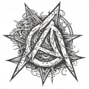 anarchy symbol tattoo design idea