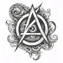 anarchy symbol tattoo design idea