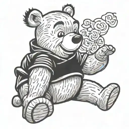 winnie pooh tattoo design idea