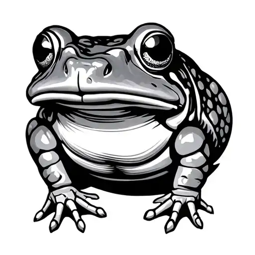 toad made of a toe tattoo design idea