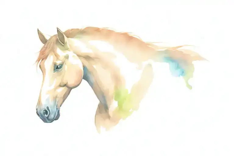 horse head tattoo design idea